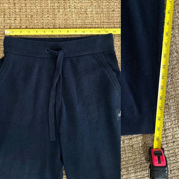ALO 100% Cashmere Jet Set Joggers, Navy, Small - Picture 6 of 7